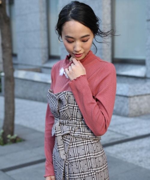 mysty woman(ミスティウーマン)の「コルセット付きタイトスカート(スカート・ブラック/ブラウン)」の6枚目の写真