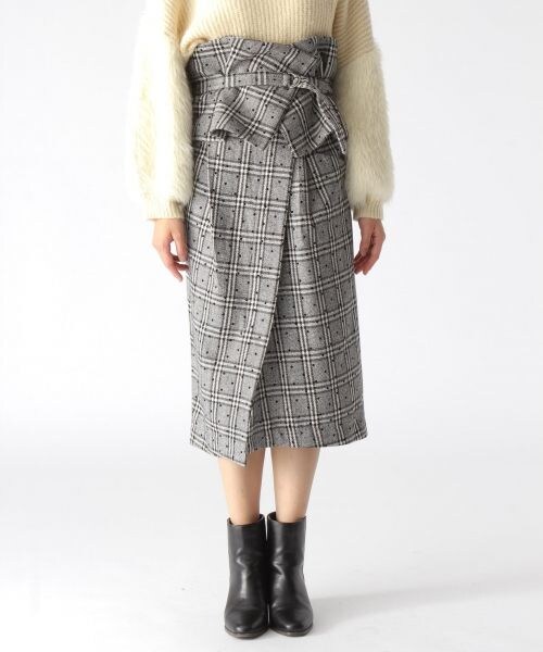 mysty woman(ミスティウーマン)の「コルセット付きタイトスカート(スカート・ブラック/ブラウン)」の7枚目の写真