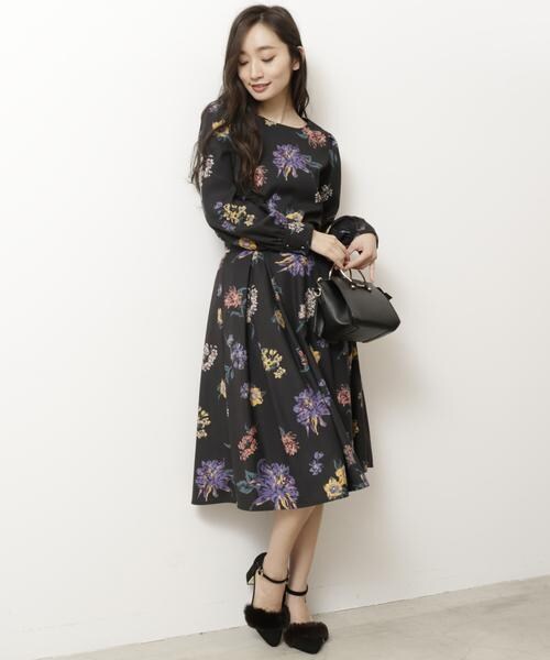 RAY CASSIN（レイカズン）の「ウィンターフラワーフレアスカート（スカート・レディース・ブラック/ピンク/キナリ・FREE）」の10枚目の写真