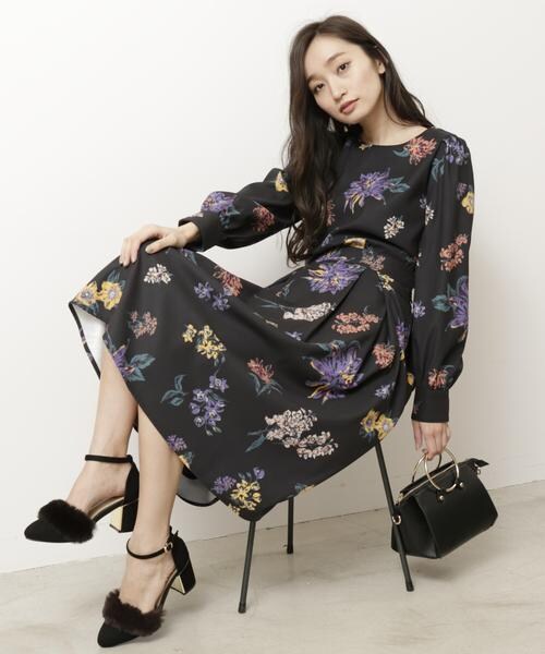 RAY CASSIN（レイカズン）の「ウィンターフラワーフレアスカート（スカート・レディース・ブラック/ピンク/キナリ・FREE）」の11枚目の写真