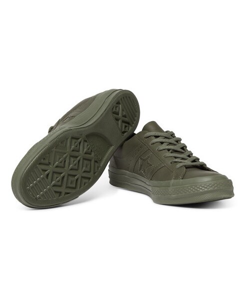 CONVERSE（コンバース）の「Converse + Engineered Garments One Star Leather Sneakers（スニーカー・メンズ・Green・UK9.5/UK9/UK11/UK7/UK6/UK5/UK8/UK8.5）」の4枚目の写真