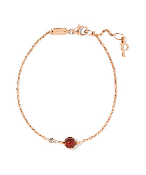 PIAGET(ピアジェ)の「Piaget - Possession 18-karat Rose Gold, Carnelian And Diamond Bracelet(ブレスレット・レディース・Pink・one size)」の1枚目の写真
