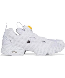 VETEMENTS | Vetements - Reebok Logo Instapump Fury Printed Leather And Mesh Sneakers - White(スニーカー)