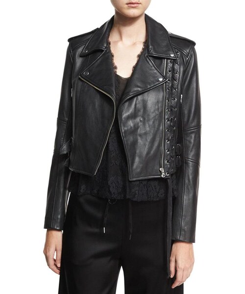 McQ（マックキュー）の「McQ Alexander McQueen Leather Moto Lace-Up 