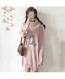 -- | お座りねこさん ニットワンピース(ワンピース)