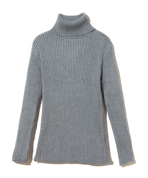 GRL（グレイル）の「タートルネックリブニットトップス（ニット/セーター・レディース・ブラック/レッド/グリーン/グレー/ボルドー/オフホワイト/ダークオレンジ/ダークピンク・M）」の3枚目の写真