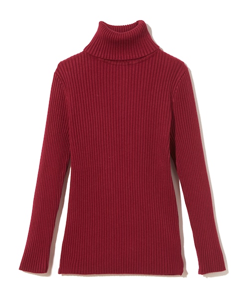 GRL（グレイル）の「タートルネックリブニットトップス（ニット/セーター・レディース・ブラック/レッド/グリーン/グレー/ボルドー/オフホワイト/ダークオレンジ/ダークピンク・M）」の7枚目の写真