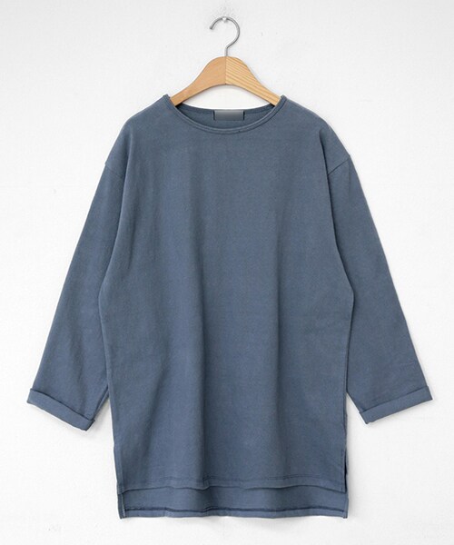 DHOLIC(ディーホリック)の「起毛アンバランスヘムTシャツ(Tシャツ/カットソー・レディース・ホワイト/ブラック/ブルー・FREE)」の3枚目の写真