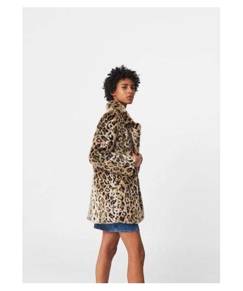 Mango Leopard Faux, Mango Leopard Print Coat