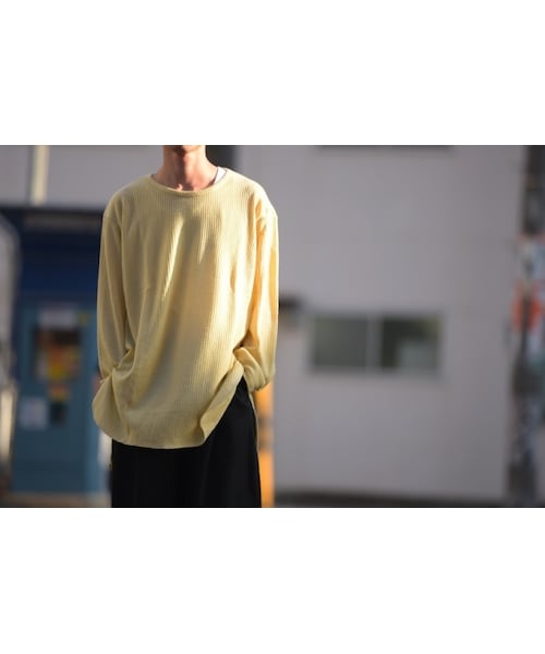 Edwina Horl（エドウィナホール）の「Edwina Horl リブニットゆったりプルオーバー（ニット/セーター・レディース・ブラウン/ブラック/ベージュ/イエロー・S/M）」の4枚目の写真