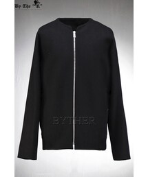 ByTheR | ウール混裏キルトZIPアップジャケット(ノーカラージャケット)