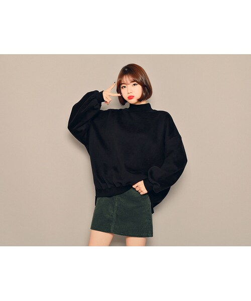 HOTPING(ホッピン)の「バルーンスリーブハイネックプルオーバー(その他トップス・レディース・ワイン/ブラック/ブルー・フリーサイズ(XS-XL))」の2枚目の写真
