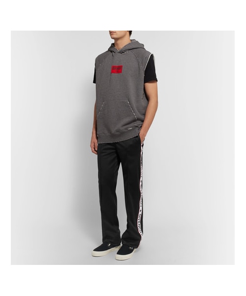 GIVENCHY(ジバンシイ)の「Givenchy Rubber-Appliquéd Fleece-Back Satin-Jersey Trousers(その他パンツ・メンズ・Black・XL/S/M/L)」の3枚目の写真