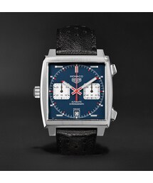 TAG Heuer | TAG Heuer Monaco Automatic Chronograph 39mm Steel And Leather Watch(アナログ腕時計)