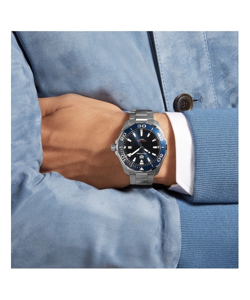 TAG Heuer(タグホイヤー)の「TAG Heuer Aquaracer 43mm Polished-Steel Watch(アナログ腕時計・メンズ・Silver・one size)」の5枚目の写真