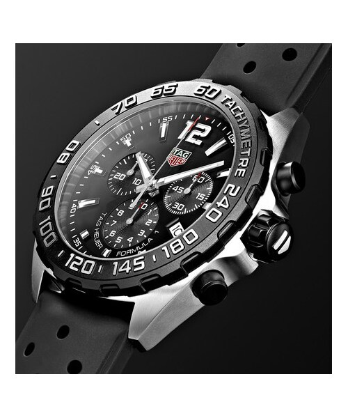 TAG Heuer(タグホイヤー)の「TAG Heuer Formula 1 Chronograph 43mm Stainless Steel And Rubber Watch(アナログ腕時計・メンズ・Black・one size)」の2枚目の写真