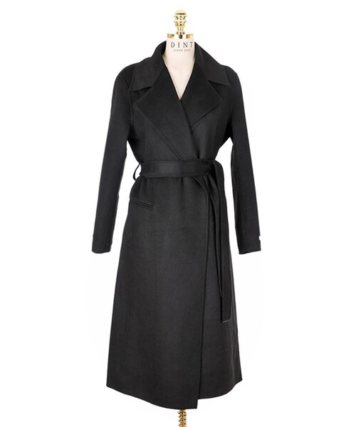 DINT（ディント）の「ディランデイリーハンドメイドコート（ベルトset）* HAND MADE *（その他アウター・レディース・Beige/Black・one(44~66size)）」の2枚目の写真