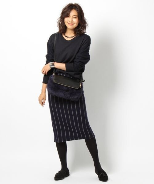 BARNYARDSTORM（バンヤードストーム）の「ストライプタイトスカート（スカート・グレー/ネイビー）」の9枚目の写真