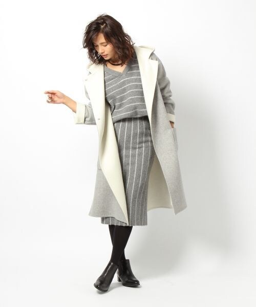 BARNYARDSTORM（バンヤードストーム）の「ストライプタイトスカート（スカート・グレー/ネイビー）」の7枚目の写真