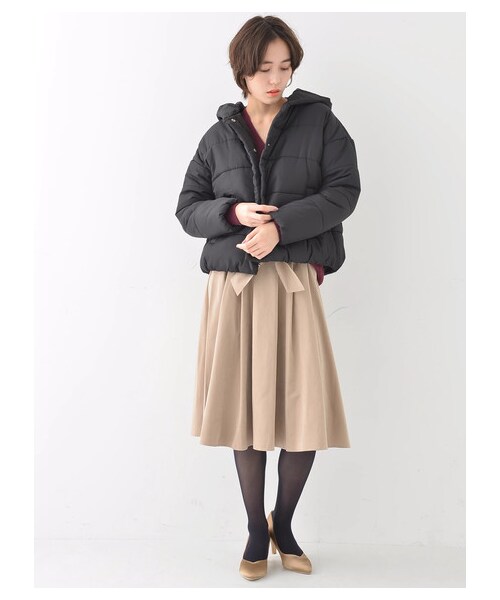 earth music&ecology（アースミュージックアンドエコロジー）の「・フェイクスウェードスカート（スカート・ブラック/ボルドー/ベージュ/ダークグリーン・F）」の2枚目の写真