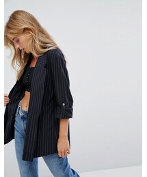 Bershka | Bershka Pin Stripe Tailored Blazer(テーラードジャケット)