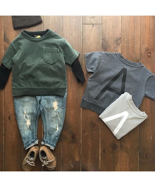 cache cache（カシュ カシュ）の「裏起毛トレーナー（ブラック）（Tシャツ/カットソー・キッズ・その他）」の2枚目の写真