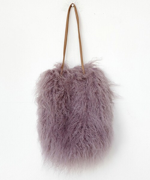 DHOLIC（ディーホリック）の「フェイクファーミニマルバッグ（トートバッグ・レディース・ブラック/パープル/グリーン/ピンク・FREE）」の3枚目の写真