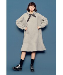 HOTPING | 裏起毛フレアヘムフードワンピース(ワンピース)