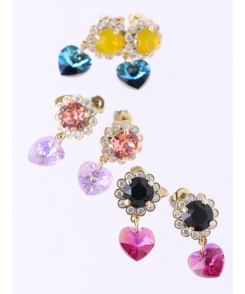 Honeysalon ハニーサロン の ビジューハートピアス その他 Wear Honeysalon ハニーサロン の ビジューハートピアス その他 Wear