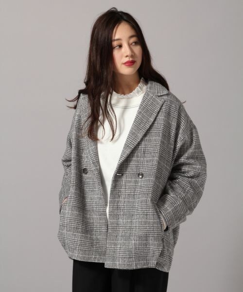 Hare ハレ の チェックコクーンジャケット ジャケット アウター Wear