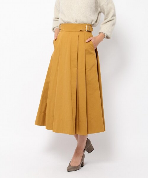 laboratory work（ラボラトリーワーク）の「サイドアジャストチノスカート（スカート・ブラック/ベージュ/イエロー）」の3枚目の写真