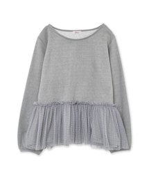 flower | sweet suede top ～ｽｳｨｰﾄｽｴｰﾄﾞﾄｯﾌﾟ(Tシャツ/カットソー)