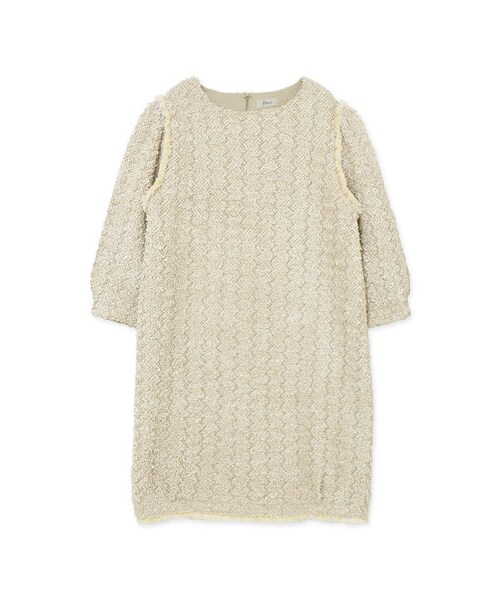 flower（フラワー）の「sparkle fringe onepiece ～ｽﾊﾟｰｸﾙﾌﾘﾝｼﾞﾜﾝﾋﾟｰｽ（ワンピース・レディース・navy/ivory・FREE）」の2枚目の写真