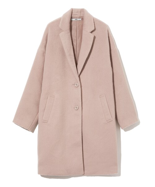 GRL（グレイル）の「ウールタッチルーズチェスターコート（チェスターコート・レディース・ブルー/ピンク/グレー/アイボリー/チャコール・S）」の5枚目の写真