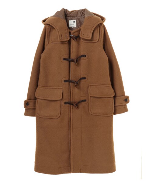 earth music&ecology（アースミュージックアンドエコロジー）の「・ミディダッフルコート（ジャケット/アウター・アイボリー/ライトグレー/ピンク/キャメル/サックスブルー/ネイビー・S/M）」の12枚目の写真