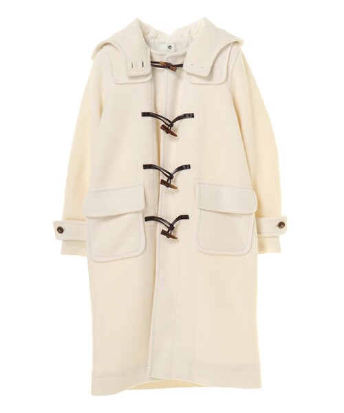 earth music&ecology（アースミュージックアンドエコロジー）の「・ミディダッフルコート（ジャケット/アウター・アイボリー/ライトグレー/ピンク/キャメル/サックスブルー/ネイビー・S/M）」の9枚目の写真