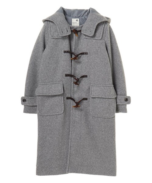 earth music&ecology（アースミュージックアンドエコロジー）の「・ミディダッフルコート（ジャケット/アウター・アイボリー/ライトグレー/ピンク/キャメル/サックスブルー/ネイビー・S/M）」の10枚目の写真