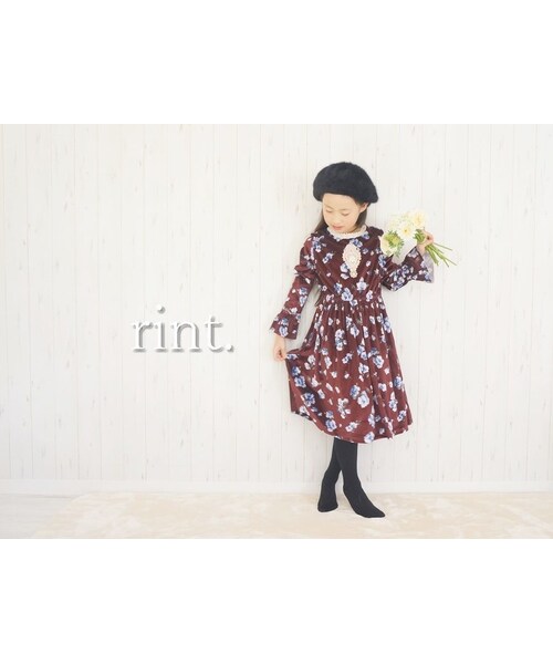 no brand（ノーブランド）の「＊SALE＊GLINDA 花柄ベロアワンピース 