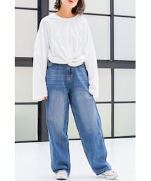 Flugge | Wide straight HW Denim(デニムパンツ)