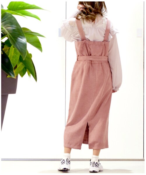 w closet（ダブルクローゼット）の「前開きナローワンピース（ワンピース/ドレス・レディース・ベージュ/キャメル/ピンク/ブラック・FREE）」の12枚目の写真