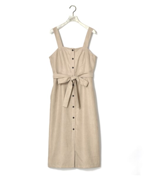 w closet（ダブルクローゼット）の「前開きナローワンピース（ワンピース/ドレス・レディース・ベージュ/キャメル/ピンク/ブラック・FREE）」の3枚目の写真