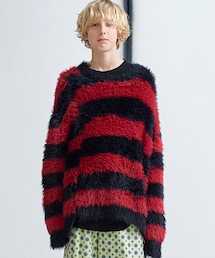 Y*す様 完売‼️ラッドミュージシャン　ヘビーアルパカボーダーニット　44 完売‼️ラッドミュージシャン ヘビーアルパカボーダーニット 44