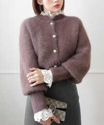 DHOLIC | アンゴラ混パールボタンカーディガン(カーディガン/ボレロ)