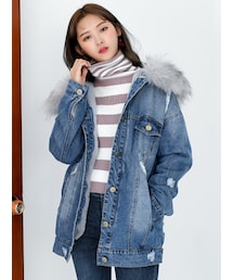 KORMARCH | キルティング裏地ビッグシルエットデニムジャケット(デニムジャケット)