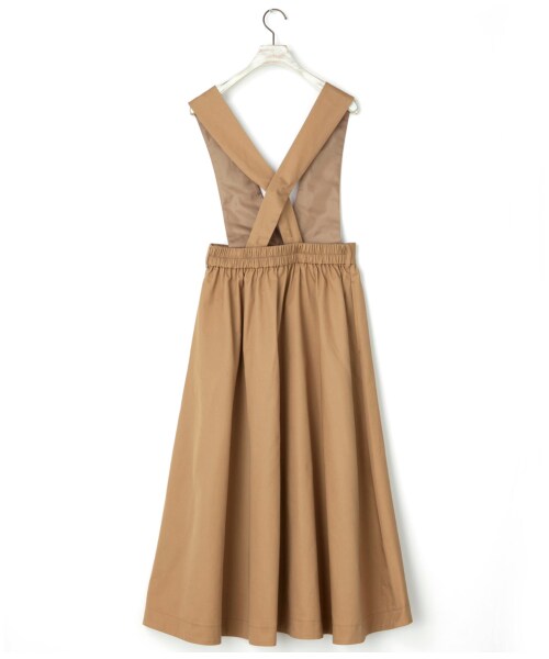 w closet（ダブルクローゼット）の「コットンツイルサロペットスカート（スカート・レディース・Dベージュ/ブラック・FREE）」の12枚目の写真