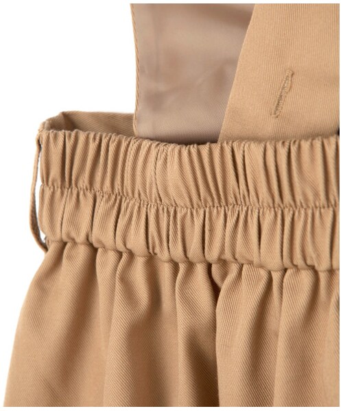 w closet（ダブルクローゼット）の「コットンツイルサロペットスカート（スカート・レディース・Dベージュ/ブラック・FREE）」の15枚目の写真