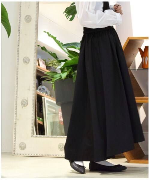 w closet（ダブルクローゼット）の「コットンツイルサロペットスカート（スカート・レディース・Dベージュ/ブラック・FREE）」の10枚目の写真