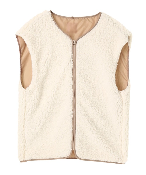 earth music&ecology（アースミュージックアンドエコロジー）の「・ボアライナー付マウンテンパーカー（ジャケット/アウター・ベージュ/カーキ/ネイビー・M/L）」の10枚目の写真