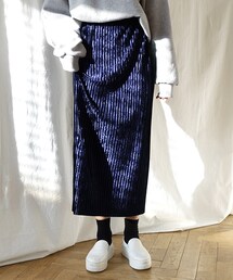 DHOLIC | プリーツベロアロングスカート(スカート)