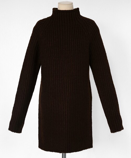 DHOLIC（ディーホリック）の「ハーフネックラグランミニワンピース（ワンピース・レディース・ピンク/ベージュ/ホワイト/ブラック・FREE）」の3枚目の写真